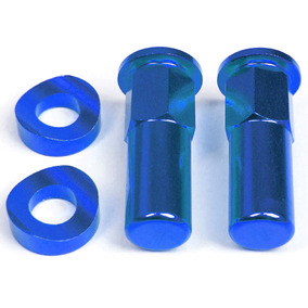 Tyre Rim Lock Nuts/Washers Blue - MX Pro