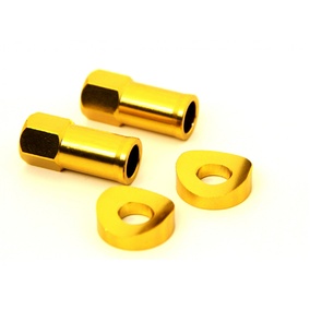 Tyre Rim Lock Nuts/Washers Gold - MX Pro